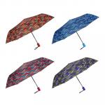 Зонт универсальный, полуавтомат, металл, пластик, полиэстер, 55см, 8 спиц, 4 цвета, 3213A