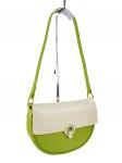 Женская сумка кросс-боди из искусственной кожи, цвет зеленый с белым