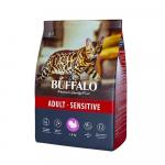 Mr.Buffalo ADULT SENSITIVE Сухой корм для кошек индейка 1,8кг 8281 АГ
