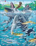 Пазл Larsen «Горбатые киты в стае сельди», 140 эл.