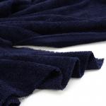 Ткань на отрез махровое полотно 150 см 390 гр/м2 цвет темно-синий