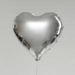 Шар фольгированный Сердце 18 Серебро