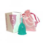 Чаша менструальная "Атлас Премиум", изумрудная S