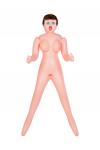 Кукла надувная Dolls-X by TOYFA Grace, шатенка, с тремя отверситями, кибер вставка: вагина-анус