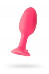 Анальная втулка TOYFA POPO Pleasure, со стальным шариком внутри, силикон, розовая, 10,5 см