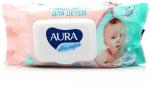 Аура САЛФЕТКИ влажные для детей АЛОЭ+ВИТАМИН Е 200шт с крышкой/12