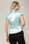 Атласная блуза с коротким рукавом 08213-1398