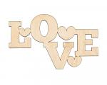 Декоративная табличка "Love" (с сердечками)