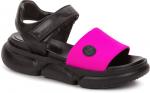BETSY розовый/черный текстиль/иск.кожа детские (для девочек) туфли открытые (В-Л 2022)