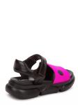 BETSY розовый/черный текстиль/иск.кожа детские (для девочек) туфли открытые (В-Л 2022)