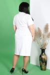 Женский белый юбочный костюм