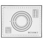 Коврик силиконовый, армированный для раскатки теста и выпекания 40х50 см, белый с цветной разметкой, микс (Китай)