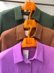 Костюм Size Plus рубашка карманы пайетки и брюки фиолетовый M29