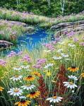 Цветущая поляна у реки