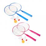 SILAPRO Набор бадминтона для детей (ракетка-2шт, волан-2шт, мяч-1шт), пластик, 2 цвета