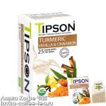 чай Tipson Turmeric органическая куркума и корица с ванилью, 25 пакетов