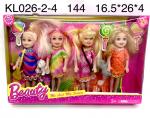 KL026-2-4 Кукла Beauty 4 шт. в наборе, 144 шт. в кор.