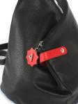 Рюкзак жен искусственная кожа ADEL-209/1в,  1отд+карм/перег,  черный/красный   245636