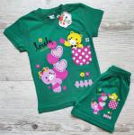 Костюм для девочки (футболка+шорты) УЗБЕКИСТАН (1-2-3-4)