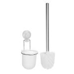 VETTA Ёрш для туалета навесной,хром+белый, вакуумное крепление