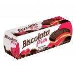 Печенье "Biscolata Pia " c малиновой начинкой покр.темным шоколадом  100гр 24