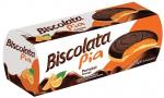 Печенье "Biscolata Pia KEK" c апельсиновой начинкой покр.темным шоколадом  100гр 24