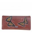 Женский кошелёк-портмоне из искусственной кожи, цвет коричневый