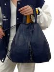 Женская сумка- рюкзак из искусственной кожи, цвет синий