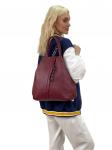 Женская сумка- рюкзак из искусственной кожи, цвет бордовый