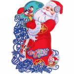 Плакат "Дед Мороз со снегирем" 54 см