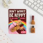 Флеш-карта на открытке Be happy, 4 ГБ