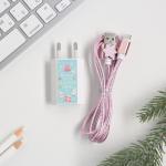 Набор кабель Micro USB + зарядное устройство, модель PB-04,"Hello winter",7,3 х 14,7 см