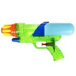 Водный пистолет Bondibon "Наше Лето", РАС18,3х30х5 см, прозрач. голубой с зелёным, арт.3304.