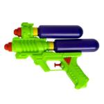 Водный пистолет с помпой, 2 ствола,  Bondibon "Наше Лето", РАС 20х16x4см, зелёный.