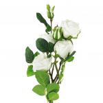 Букет "Роза" цвет - белый, 80 см, 4 цветка, 4 бутона (Китай)