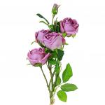 Букет "Роза" цвет - сиреневый, 80 см, 4 цветка, 4 бутона (Китай)
