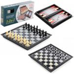 Магнитные шахматы 3 в 1: шашки, шахматы, нарды, 25х4х12,5, коробка