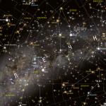 Карта настенная. Звездное небо/Планеты. 124х80 см. ЛАМ ГЕОДОМ