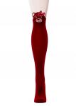 LARMINI Колготки LR-C-BEAR-B-B-LGS-G, цвет бордовый/кремовый