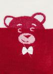 LARMINI Колготки LR-C-BEAR-B-B-S-B-G, цвет бордовый/кремовый