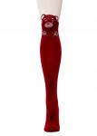 LARMINI Колготки LR-C-BEAR-164831, цвет бордовый/кремовый