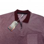 Рубашка-поло с карманом (Fayz-M), пике, бордовый (молния), арт. FZ041-06