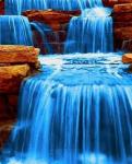Небесно-голубой водопад