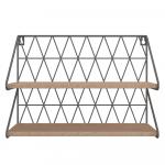 QWERTY  Подвесная полка "Минимализм", серая, 35*12*25 см / 4