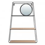 QWERTY  Подвесная полка-зеркало "Трапеция", черная, 35*10*50 см / 4