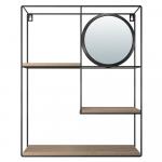 QWERTY  Подвесная полка-зеркало "Вертикаль", черная, 40*10*50 см / 4