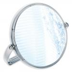Зеркало настольное BRABIX, круглое, диметр 17  см, двустороннее, с увеличением, прозрачная рамка, 607424