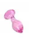 Анальная втулка Sexus Glass, стекло, розовая, 8,5 см