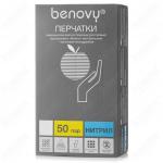 Benovy Перчатки нитриловые смотровые нестерильные, голубой, XL, 100 шт./уп.