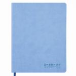 Дневник 1-11 класс 48 л., кожзам (гибкая), термотиснение, BRAUBERG "ORIGINAL", голубой, 105965